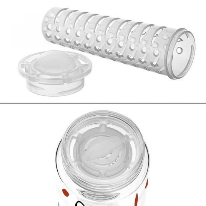 Adshome® Tutma Saplı Kilitli Kendiliğinden Süzgeçli Kolay Taşınabilir Detoks Sporcu Diyet Matarası