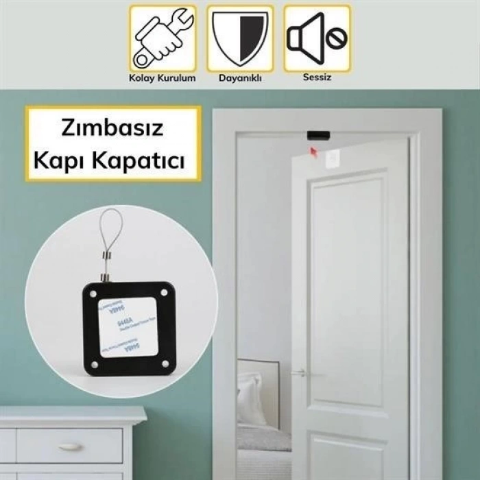 Adshome® Yangına Dayanıklı Sıva Üstü Tüm Kapılar İçin Uygun Otomatik Kapanan Hızlı Otomatik Kapı Kapa