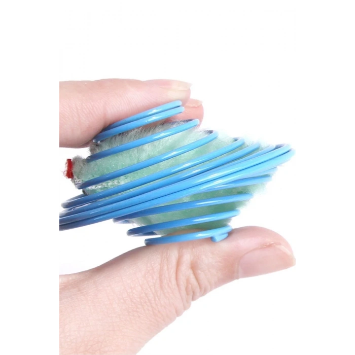 Adshome® Yaylı Metal Fareli Kafes Kedi Oyun Topu Sıçrayan Spiral Kedi Topu