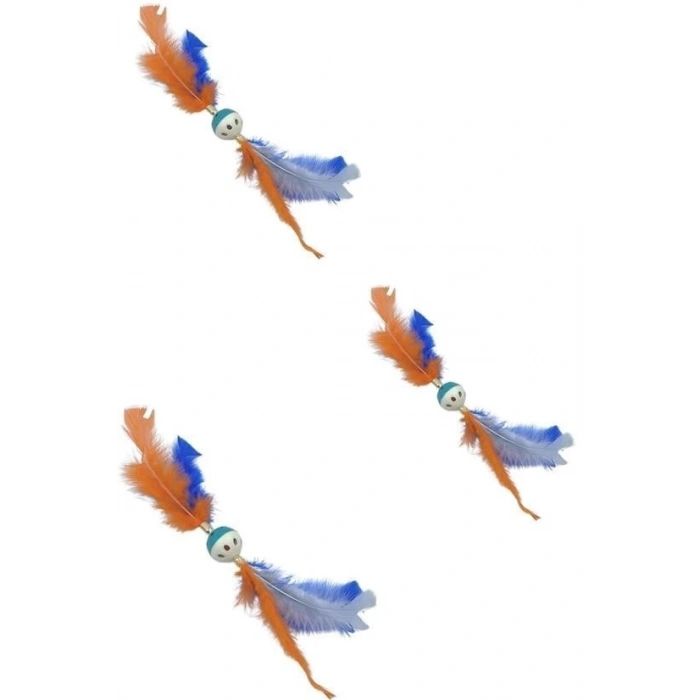 Adshome® Tüylü Püsküllü Kedi Oyuncağı Dikkat Çekici Renkli Sevimli Evcil Hayvan Oyuncağı