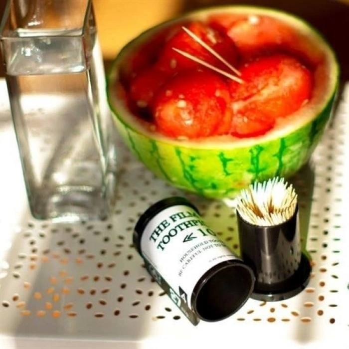 Dörtgen Fotoğraf Filmi Şeklinde Kürdanlık Kürdan Tutucu Kutu