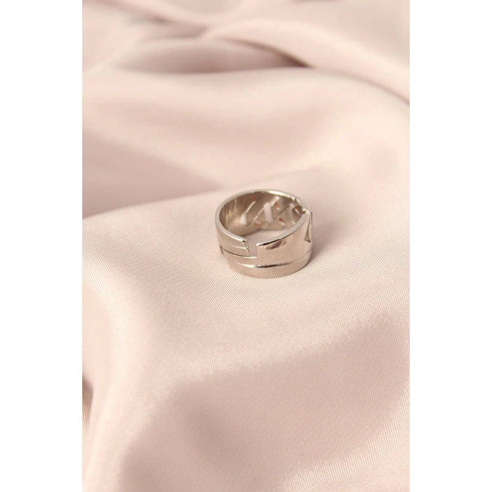 Gümüş Renk Metal Taşlı Model Ayarlanabilir Kadın Yüzük