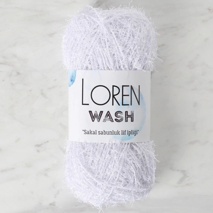 Loren Wash Optik Beyaz El Örgü İpi - R001 - 34262