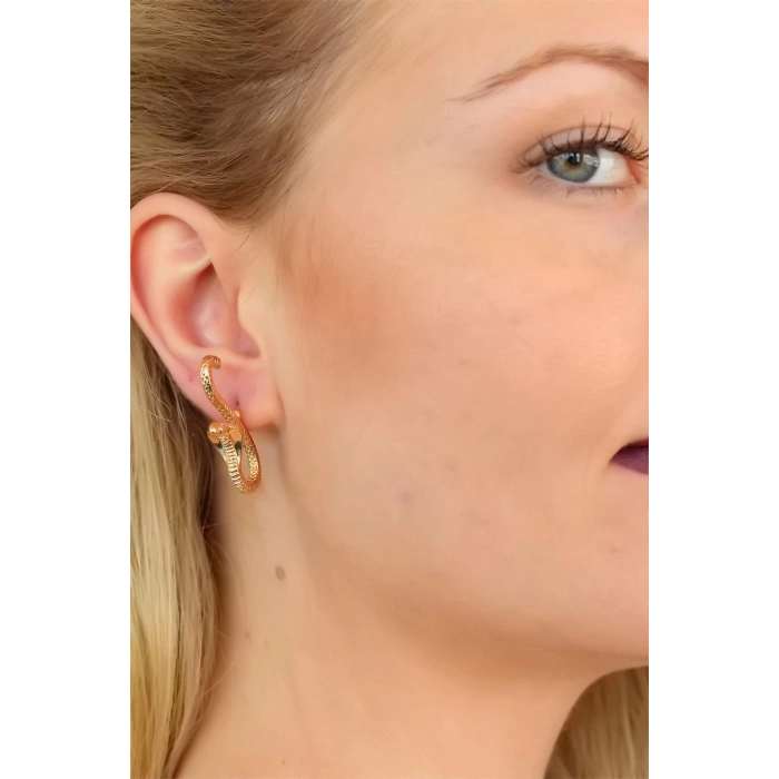 Yılan Tasarım Bayan Küpe