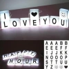Adshome® 10lu Lightbox Işıklı Harf Mesaj Panosu Dekoratif  Harf Işık Zinciri