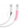 Adshome® 4lü Apple, Android Şaj Kablosu Koruyucu Silikon Spiral Yay Aparat