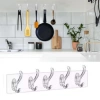 Adshome® 5li Güçlü Yapışkanlı Şeffaf Duvar Askısı Banyo Mutfak Düzenleyici Pratik Askılık