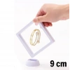 Adshome® 9x9 cm Standlı 3D Takı Ziynet Hatıra Koleksiyon Saklama Kutusu Şeffaf Film Çerçevesi