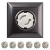 Adshome® Bebek Çocuk Priz Koruma Kapağı (6 Adet) Çocuk Güvenliği, Priz Muhafazası, Priz Kapatıcı