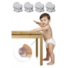 Adshome® Bebek Çocuk Yumuşak ve Esnek Dairesel Şeffaf Yapışkanlı Güvenlik Köşe Koruyucu (4 Adet)