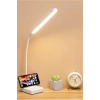 Adshome® İnce Uzun USBli Dokunmatik 3 Kademeli 360 Derece Özel Göz Korumalı led Lityum Masa Lambası
