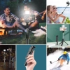 Adshome® Kendiliğinden Işıklı Masaüstü Tripod Olabilen Telefon Tutuculu Kablosuz Kumandalı Selfie Çubuğu