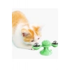 Adshome® Pet Malzemeleri Vantuzlu Fırıldak Toplu Dönen Şeffaf Depo Tasarım İnteraktif Kedi Oyuncağı