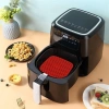 Adshome® Renkli Isıya Dayanıklı Yıkanılabilir Silikon Fırın Ve Airfryer Kare Pişirme Matı 21,5 Cm