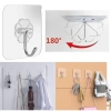 Adshome® Süper Güçlü Yapışkanlı Suya Dayanıklı Şeffaf Askı 5li Set Yeniden Kullanılabilir Kancalar