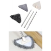 Adshome® Teleskopik Saplı 150 cm Üçgen Mop Cam Duvar Tavan Fayans Parke Temizleyici Mop