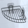 Adshome® Yapışkanlı Banyo Köşeliği Kancalı Köşe Rafı Duş Şampuanlık Duvar Düzenleyici Organizer Raf