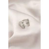 Gümüş Renk Metal Kelebek Model Kadın Yüzük