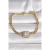 Pirinç Gold Renk Kare Zirkon Taşlı Xuping Exclusive VIP Seri Kadın Bileklik