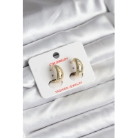 14K Gold Renk Kaplama CM Kadın Küpe