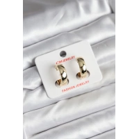 14K Gold Renk Kaplama Halka CM Kadın Küpe