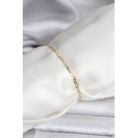 14K Gold Renk Kaplama Minimal Zincir Model CM Kadın Bileklik