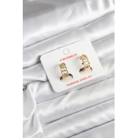 14K Gold Renk Kaplama Samanyolu Model CM Kadın Küpe