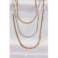 316L Çelik 3 Renkli İtalyan Zincir Çoklu Kolye