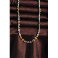 316L Çelik Çift Renk Burgu Tasarımlı Kolye