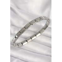316L Çelik Gümüş Renk İnce Yazılı Nomination Kadın Bileklik