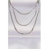 316L Çelik Gümüş Renk İtalyan Zincir Çoklu Kolye