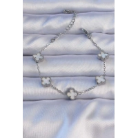 316L Çelik Gümüş Renk Sedefli Baby Boy Yonca Model Bileklik