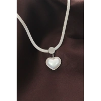 316L Çelik İtalyan Zincir Kalp Kolye