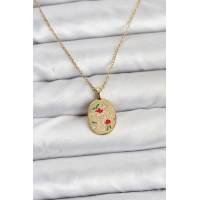 316L Çelik Zincir Gold Renk Fil Figürlü Kadın Kolye