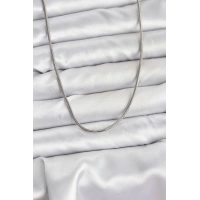 316L Çelik Zincir Gümüş Renk 60 cm Yılan Zincir Kadın Kolye