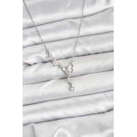 316L Çelik Zincir Gümüş Renk Kelebek Model Kadın Kolye