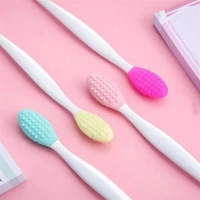 Adshome® 2 Adet Dudak Fırçası Peeling Etkili Gözenek  Siyah Nokta Temizleyici Akne Giderici Çift Yönl