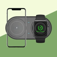 Adshome® 2si 1arada Kablosuz Saat,Kulaklık ve Telefon Hızlı Şarj Etme Aparatı