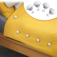 Adshome® 4 Adet Mantar Model Yorgan Kılıfı Ve Çarşaf Tutucu Sabitleyici