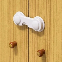 Adshome® Bebek Çocuk Güvenliği Çekmece ve Dolap İçin Kendiliğinde Yapışkanlı Vidasız Kapak Kilidi