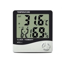 Adshome® Bebek Odası Masaüstü Dijital Termometre Nem Ölçer Higrometre Saat