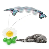 Adshome® Hareketli Dönen Kelebek - Kedi Oyuncağı ( Pille Çalışır)