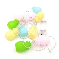 Adshome® Karışık Renk Dekoratif Ananas Dolama 10’lu Şerit Led Işık Zinciri