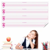 Adshome® Kılavuz Çizgili Akıllı Kağıt Yazı Tahtası Duvarda İz Bırakmaz Statik Yeni Müfredata Uygun 100x56cm