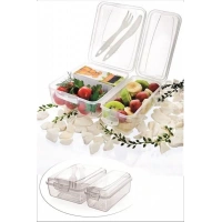 Adshome® Takeaway Ergonomik Asorti Çatal Bıçaklı Pratik Yoğurt Saklama Kabı