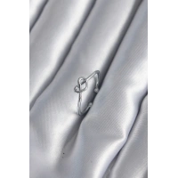 Gümüş Renk Düğüm Kalp Model Kadın Yüzük