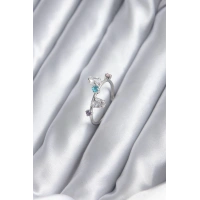 Gümüş Renk Renkli Zirkon Taşlı Kadın Yüzük