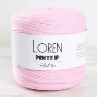 Loren Penye Kumaş El Örgü İpi Toz Pembe - 29 - 33505