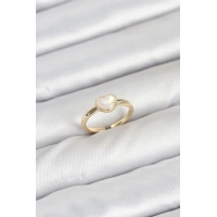 Pirinç Gold Renk Kalpli Kadın Yüzük