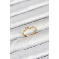 Pirinç Gold Renk Manifest Kadın Yüzük